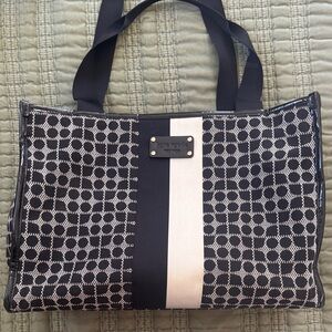 Kate Spade Black and Cream Patterned Tote